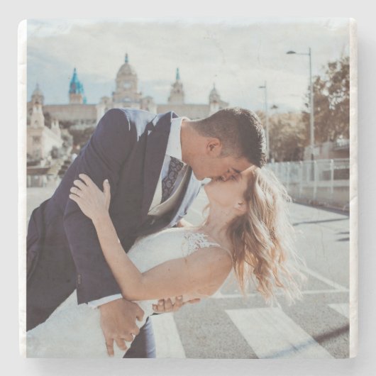 簡単!大理石コースターパーソナライズされた- – イメージを追加 ストーンコースター (正面)