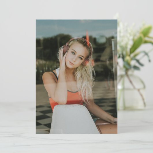 簡単!招待状- パーソナライズされた – イメージの追加 招待状 (スタンド正面)