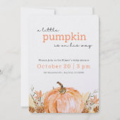 簡単!秋ベビーシャワー招待状 – 追加詳細 招待状 (正面)