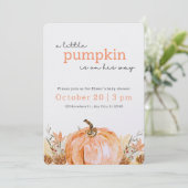 簡単!秋ベビーシャワー招待状 – 追加詳細 招待状 (スタンド正面)