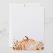 簡単!秋ベビーシャワー招待状 – 追加詳細 招待状 (裏面)