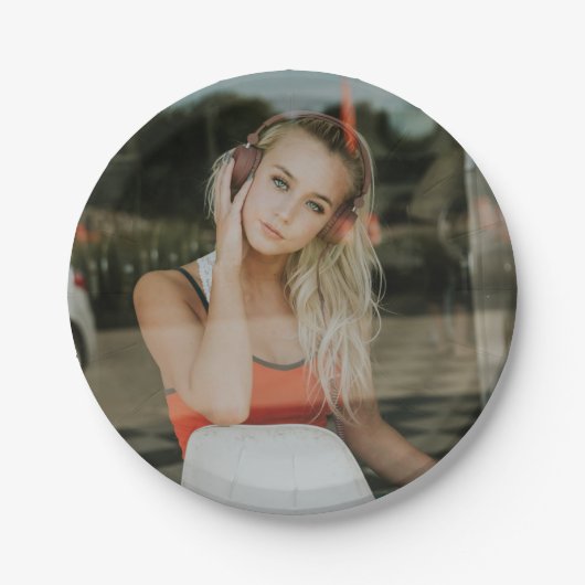 簡単!紙プレートパーソナライズされた- – イメージの追加 ペーパープレート (正面)