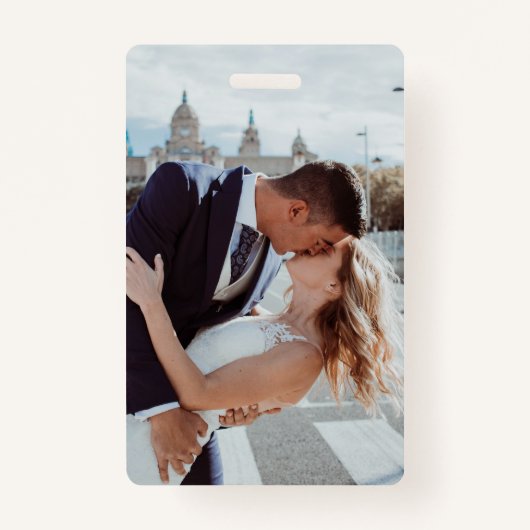 簡単!IDバッジ – パーソナライズされた – イメージの追加 バッジ (正面)