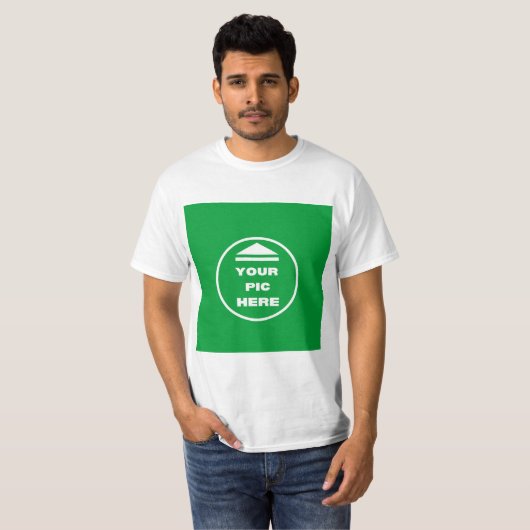 簡単!Tシャツ – 白 – カスタマイズ Tシャツ (正面フル)