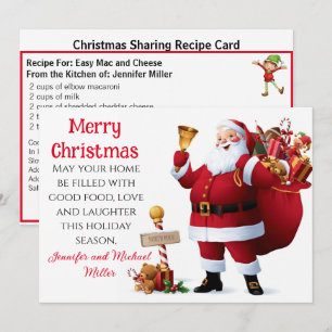 簡単Macとチーズレシピシェアリングクリスマス シーズンカード