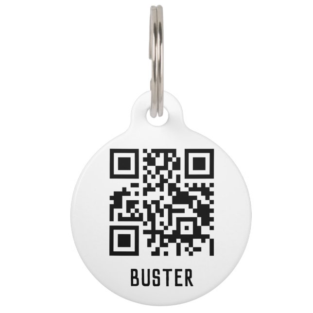 簡単QRコード（名前あり） ペット　ネームタグ (正面)