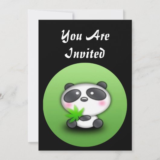 簡単TOカスタマイズパンダベア招待状 招待状 (正面)