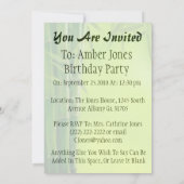 簡単TOカスタマイズパンダベア招待状 招待状 (裏面)