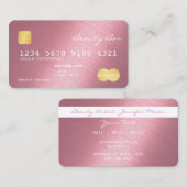 簡易お洒落クレジットカー輝くド 名刺 (正面/裏面)