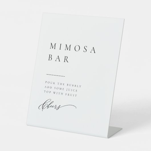 簡易エレガントタイポグラフィミモモダンサバー 台座サイン (正面)