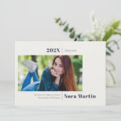 簡易写真卒業海軍ブルー発表 案内状 (スタンド正面)