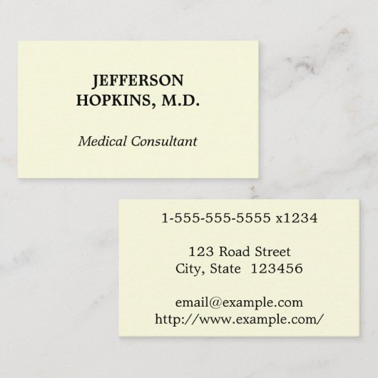 簡易医療コンサルタントの名刺 名刺 (正面/裏面)