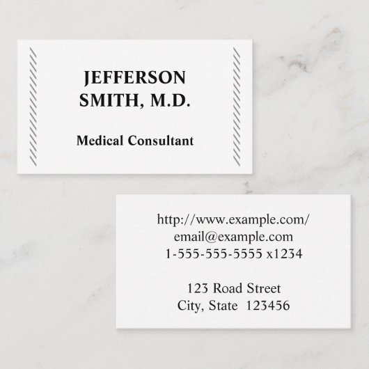 簡易医療コンサルタントの名刺 名刺 (正面/裏面)