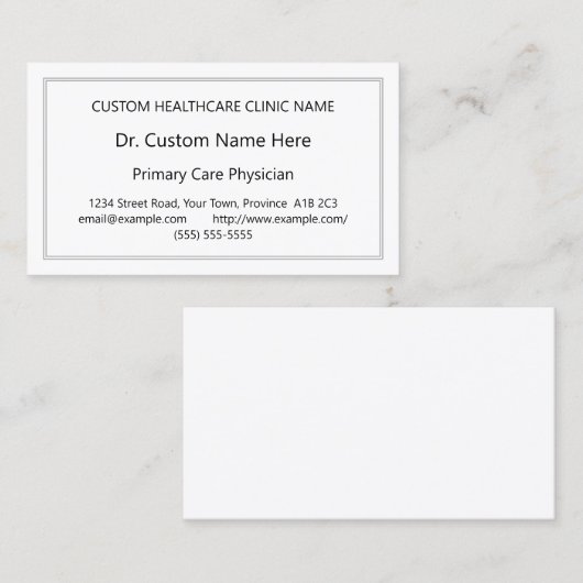 簡易医療専門業者名刺 名刺 (正面/裏面)