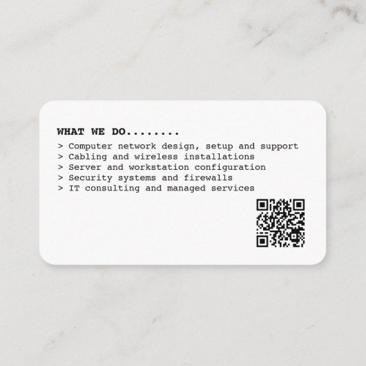 簡易型ネットワークインストール会社 名刺 (裏面)