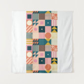 簡易型モダン抽象芸術パターンデザイン タペストリー (正面(横))