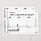 簡易標準Tpc - B&W ポストカード (正面/裏面)