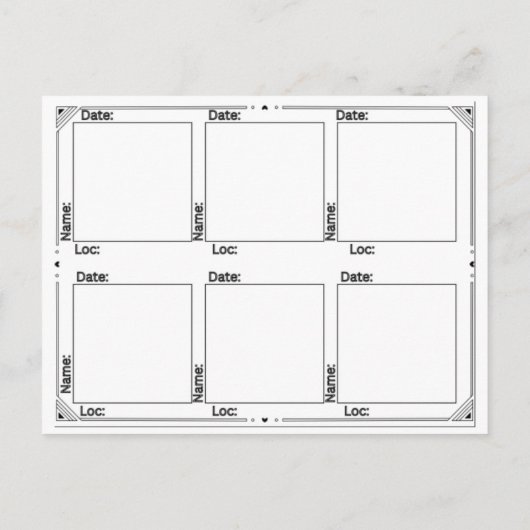 簡易標準Tpc - B&W ポストカード (裏面)