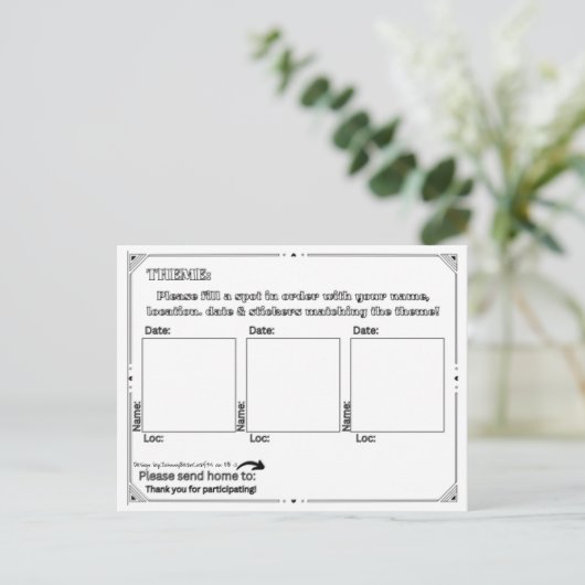 簡易標準Tpc - B&W ポストカード (スタンド正面)