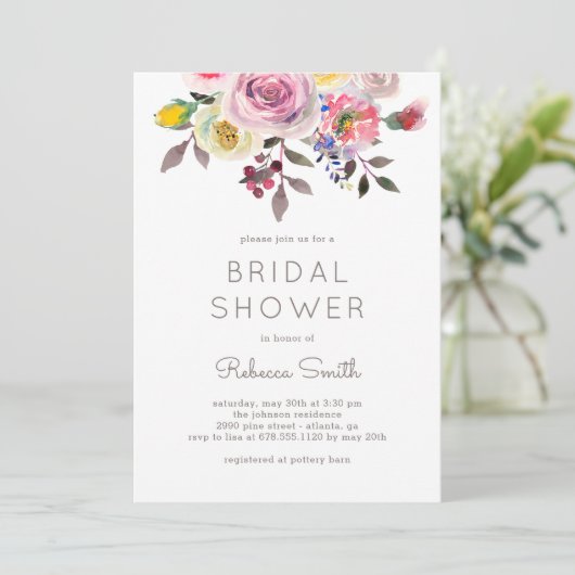 簡易編集かわいらし可能カラーブライダルシャワー招待状 シーズンカード (スタンド正面)