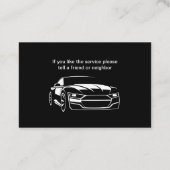 簡易車車の整備士名刺 名刺 (裏面)