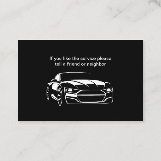 簡易車車の整備士名刺 名刺 (裏面)