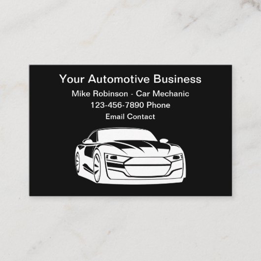 簡易車車の整備士名刺 名刺 (正面)