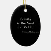 簡潔さはウィット・シェイクスピア引用文 セラミックオーナメント (裏面)