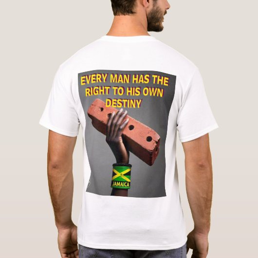 簡潔さ。MAMA AFRICAメンズベーシックTシャツ Tシャツ (裏面)