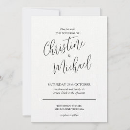 簡潔なシンプルクラシックデザイン 招待状