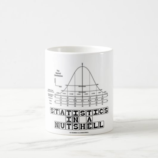 簡潔に言えば統計量(Statsのカンニングペーパー) コーヒーマグカップ (中央)