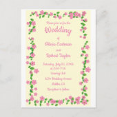 簡潔パーソナライズされたさは最高のフローラ結婚の ポストカード (正面)