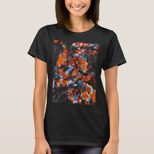 簡略化された鯉 - 鯉の絵 Tシャツ (正面)