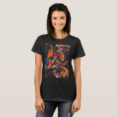 簡略化された鯉 - 鯉の絵 Tシャツ (正面フル)