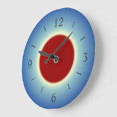 簡略的な赤/青/黄>壁時計 ラージ壁時計 (傾斜)