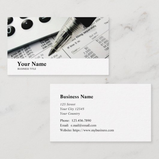 簿記会計監査事務局業務Ca 名刺 (正面/裏面)