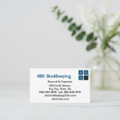 簿記会計給与所得税サービス 名刺 (スタンド正面)