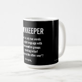 "簿記係ですユニークな単語" コーヒーマグカップ (正面右)