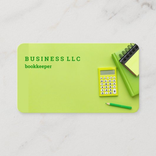 簿記係の会計士の名刺 名刺 (正面)