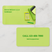 簿記係の会計士の名刺 名刺 (正面/裏面)