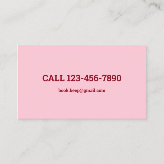 簿記係の会計士のQRコード 名刺 (裏面)