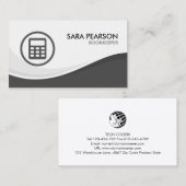 簿記係の会計士会計財務 名刺 (正面/裏面)