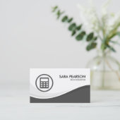 簿記係の会計士会計財務 名刺 (スタンド正面)