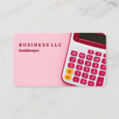 簿記係の会計士（ピンク） 名刺 (正面)