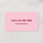 簿記係の会計士（ピンク） 名刺 (裏面)