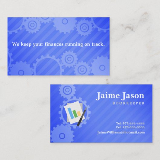 簿記係の名刺 名刺 (正面/裏面)