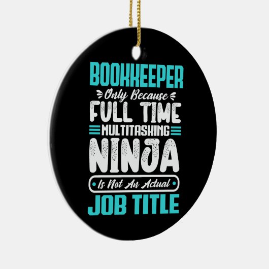 簿記係の役職の職業会計スキル セラミックオーナメント (右)