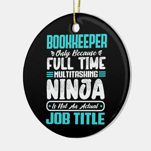 簿記係の役職の職業会計スキル セラミックオーナメント (左)