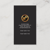 簿記係の金ゴールド数クリエイティブはスタイル衰退しました 名刺 (裏面)