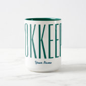 "簿記係" ツートーンマグカップ (中央)